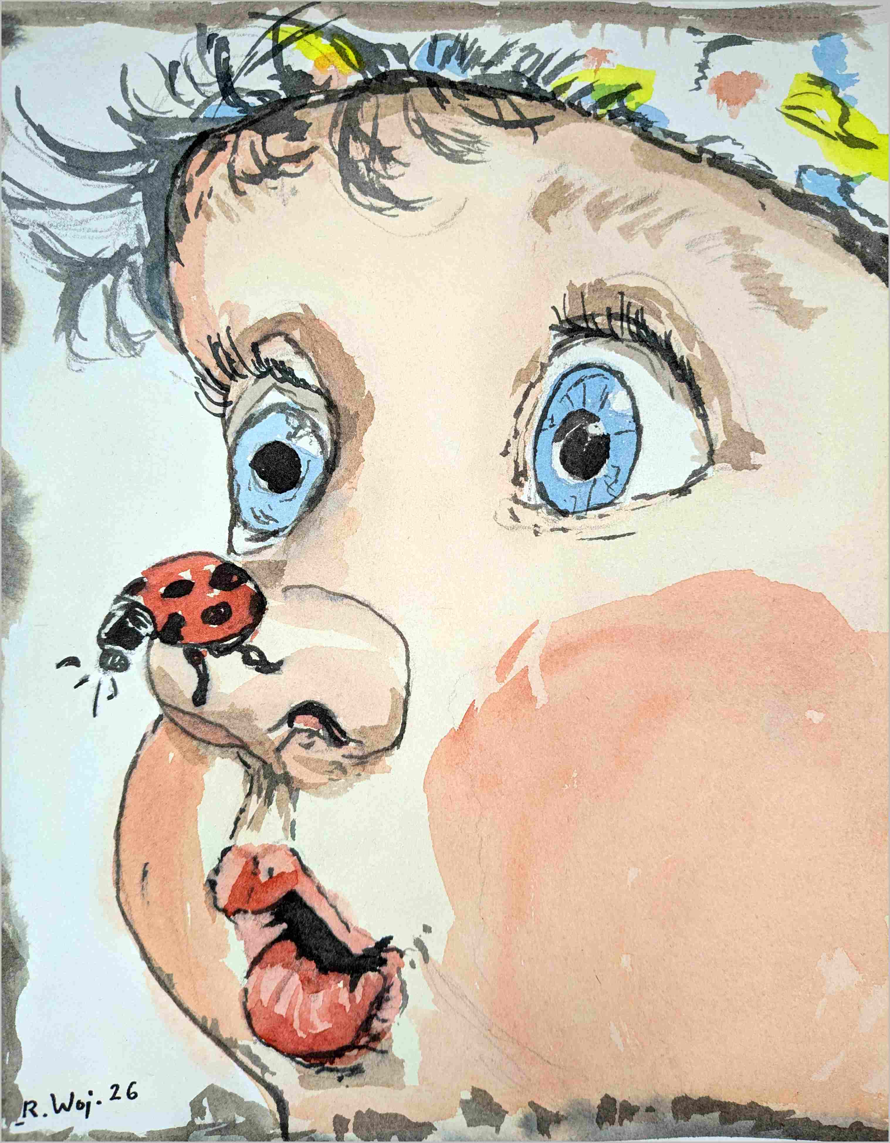   Baby mit MarienkBaby mit Marienk Mann